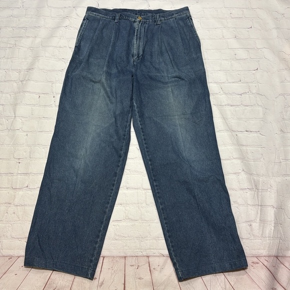 NAUTICA Jeans men’s blue denim slacks relaxed fit Vintage 80s 90s Size 36x34 EuC - Picture 13 of 14